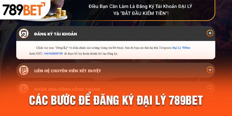 Các bước trở thành đại lý 789BET